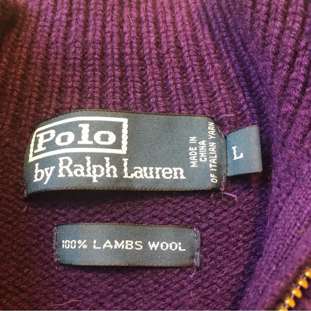 ✨RALPH LAUREN ✨ LAMBS wool quarter zip sweater Sz  L great condition Price Firm!